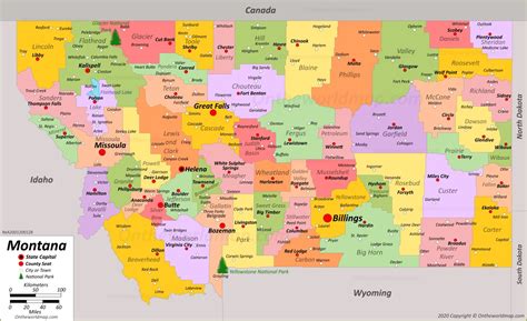 Montana State Map | USA | Maps of Montana (MT)