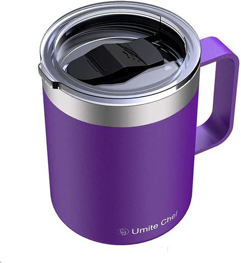 Umite Chef Stainless Steel Insulated Coffee Mug Tumbler with Handle, 12 ...