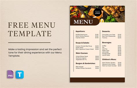 FREE Menu , Designs & Documents Template - Download in Word, Google ...