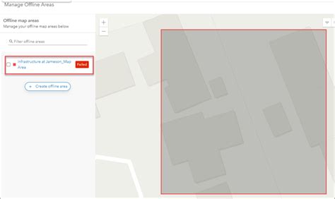 Problem: Unable to create offline areas on web maps in ArcGIS Online