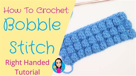 Bobble Stitch Crochet - Right Handed Tutorial - How to Crochet - YouTube