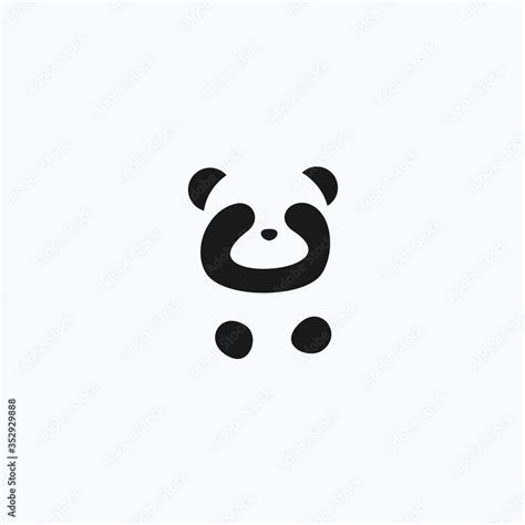 cute panda logo. panda icon Stock Vector | Adobe Stock