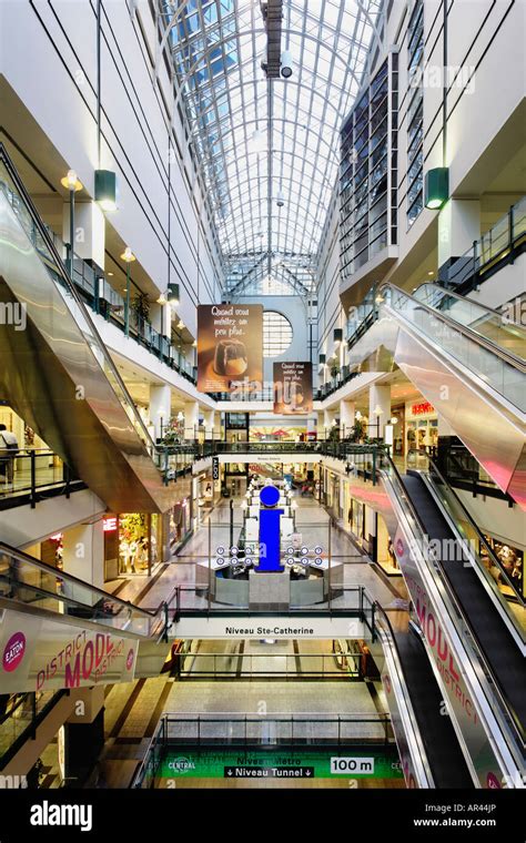 Interior view of Montreal's Underground City also known as a shopping ...