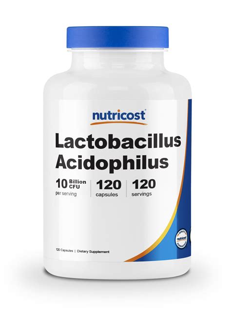 Nutricost Lactobacillus Acidophilus 10 Billion CFU, 120 Veggie Capsules ...