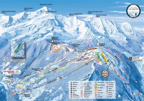 Les Houches Piste Map | Plan of ski slopes and lifts | OnTheSnow