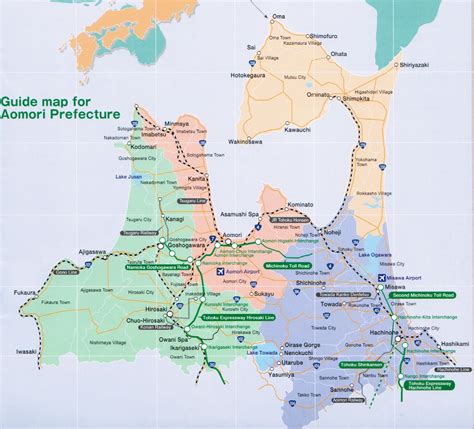 Traveling around Misawa, Japan: Aomori Prefecture Maps