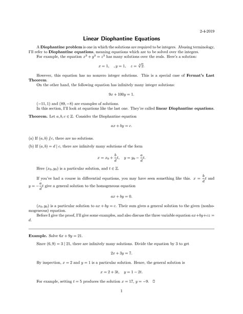 Linear-diophantine-equations - 2-4- Linear Diophantine Equations ...