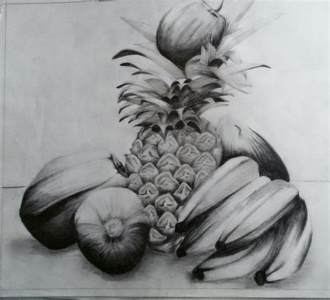 Fruit Bowl Drawing Realistic - Still Life Drawing In Pencil :) # ...