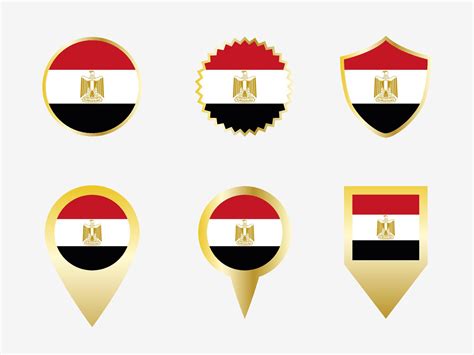 Vector flag set of Egypt. 22822567 Vector Art at Vecteezy