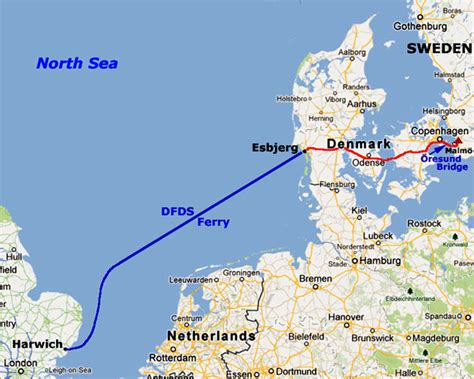 Oresund Bridge Map