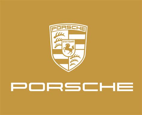 Porsche Logo Brand Symbol With Name White Design German Car Automobile ...