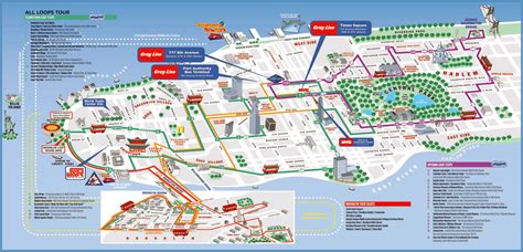 Large printable tourist attractions map of Manhattan, New York city ...