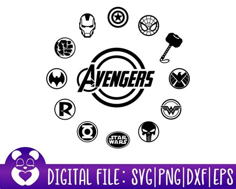 Avengers Circle SVG, Avengers SVG, Avengers Logos SVG, Avengers Cut ...