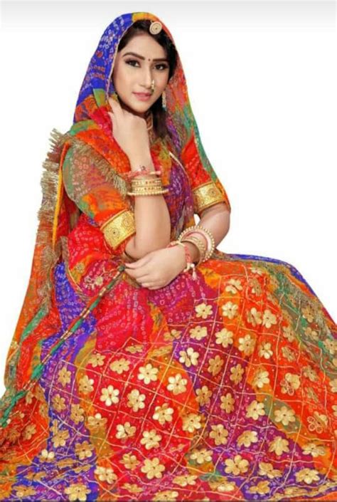 Free Stiching Traditional Rajputi Poshak, Rajasthani Lehenga Choli ...