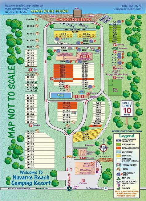 Park Map - Navarre Beach Camping Resort