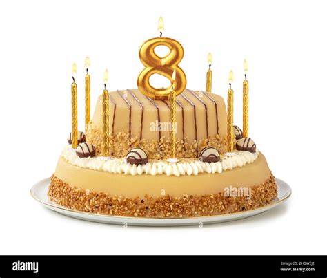 birthday cake, 8, birthday cakes, eight Stock Photo - Alamy