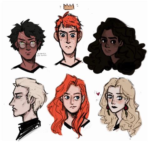 #harrypotter #drawings #cute #hermionegranger #ronweasley #dracomalfoy ...