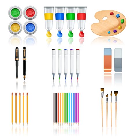 Drawing And Painting Tools 462608 Vector Art at Vecteezy