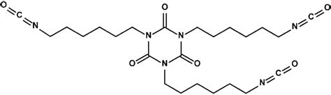 Representation of trimeric hexamethylene diisocyanate (HDI) in its ...