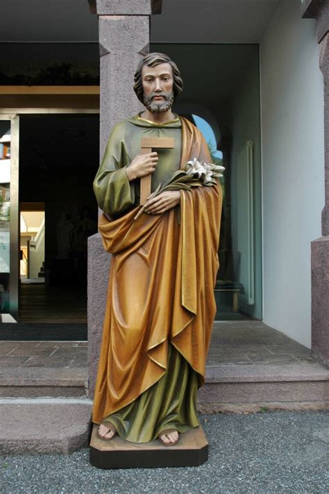 Wooden statue of St.Saint Joseph the Worker - Ferdinand Stuflesser 1875