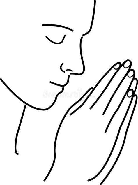 Prayer and Meditation stock illustration. Illustration of clipart - 1480844