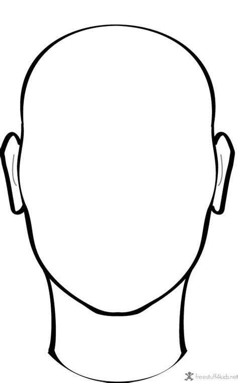 Printable Blank Faces | Face drawing, Face template, Face outline