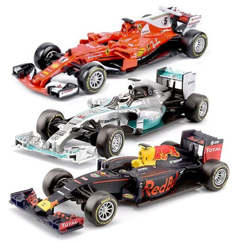 Burago 1:43 Formula One F1 Diecast Model Car Mercedes Farrari Red Bull ...