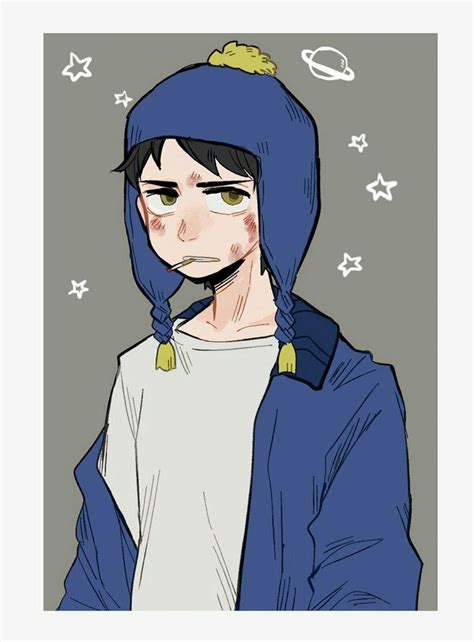 an anime character with blue hair wearing a hoodie