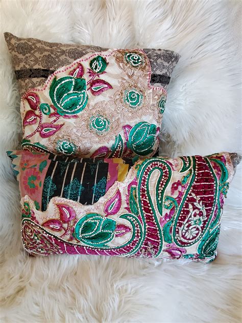 1 Bohemian pillow, boho style pillow, decorative pillow, gypsy style ...