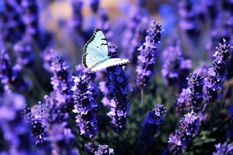 Premium AI Image | a butterfly on a lavender plant with a butterfly on it