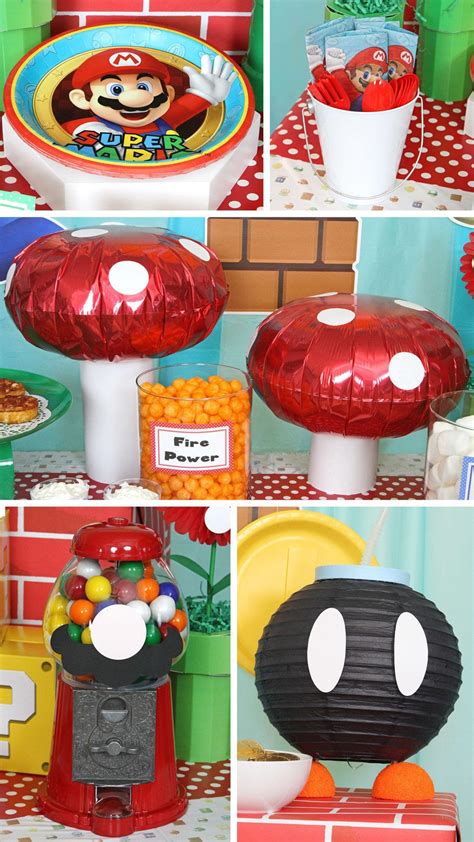 Super Mario Bros Party Ideas those mushroom Balloons with the extra PVC ...