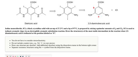 Solved Iodine monochloride, ICl, a black crystalline solid | Chegg.com