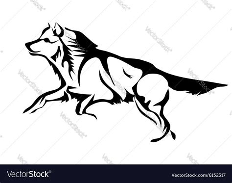 running wolfisolated on a white background. Download a Free Preview or ...