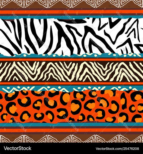 African animal print pattern background Royalty Free Vector