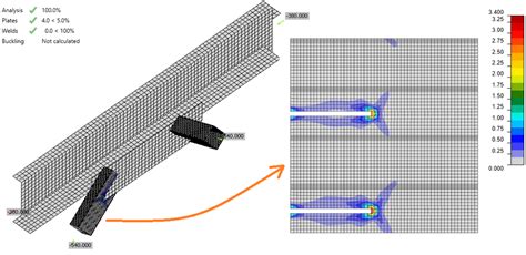 Chevron Brace Connection in a braced frame | IDEA StatiCa