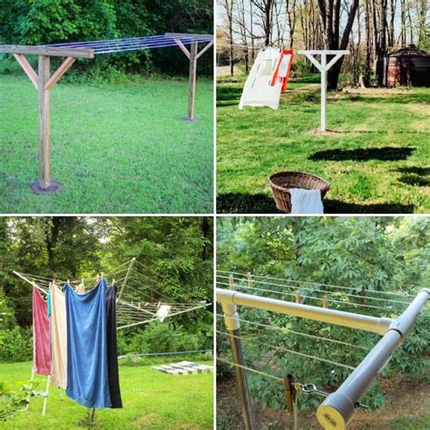 15 Durable and Cheap DIY Clothesline Ideas To Make - Blitsy