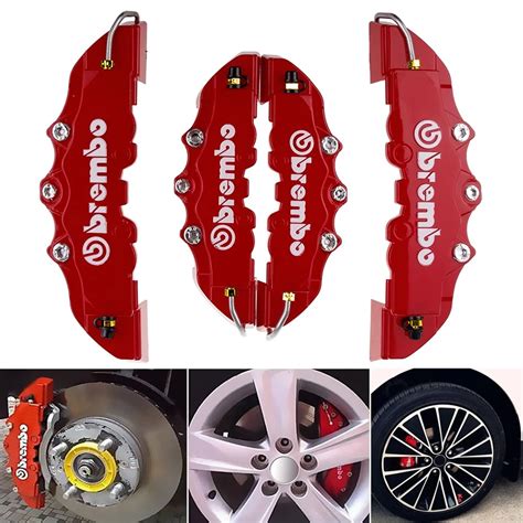 High Quality ABS Plastic Truck 3D Red Useful Car Universal Disc Brake ...