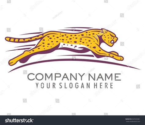 Cheetah Running Vector Stock Vector 367655981 - Shutterstock