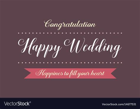 Happy wedding card design art Royalty Free Vector Image