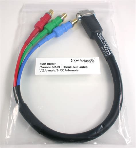 Cable Solutions Signature Series V3-3C High-performance VGA Break-out Cable