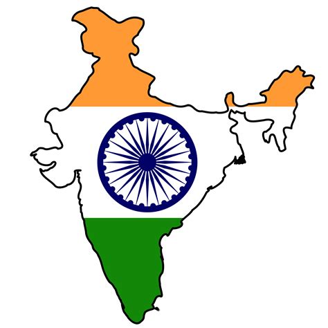 India Flag Map - Mapsof.Net