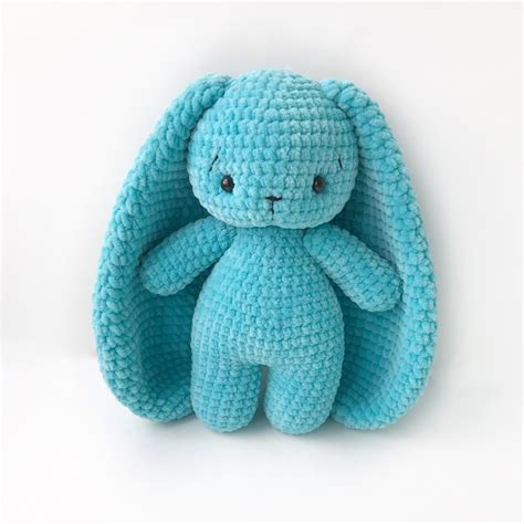 Amigurumi bunny blue cute rabbit long ears by CrochetToysBunnyCo on ...