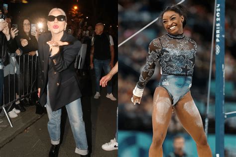 Lady Gaga Cheers On Simone Biles During Balance Beam Routine