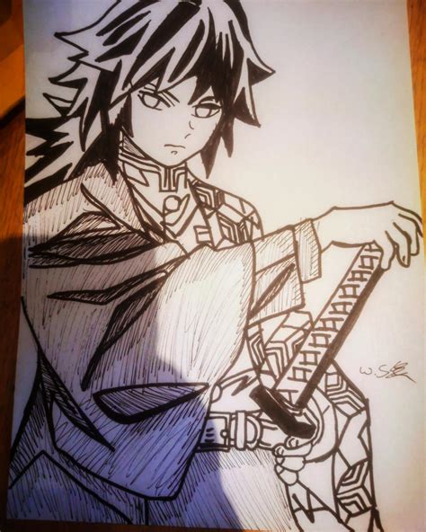 I drew giyuu tomioka. | Fandom