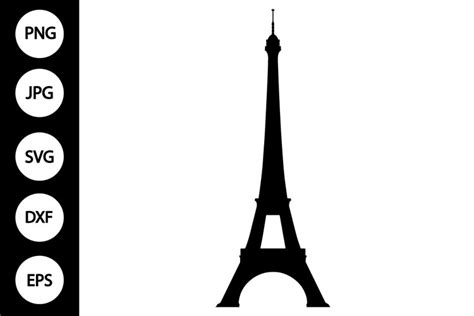 Silhouette Eiffel Tower SVG