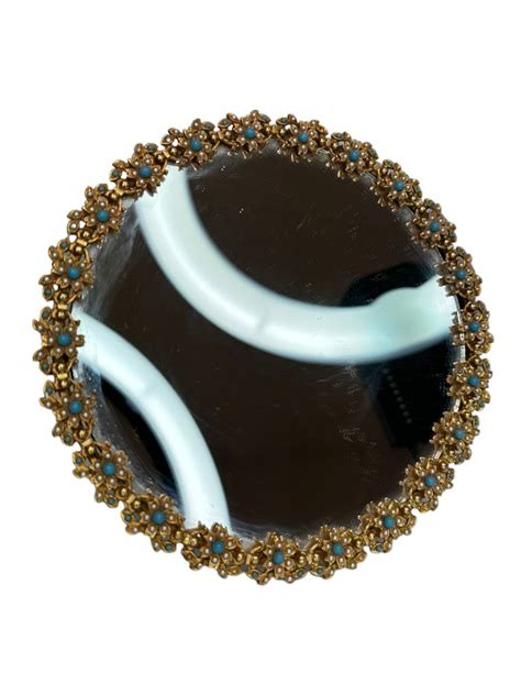 Table mirror - Gold-plated - Catawiki