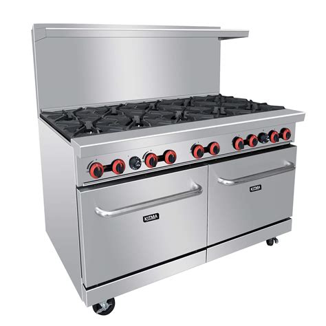 Amazon.com: Commercial 60’’ Gas 10 Burner Range With 2 Standard Ovens ...