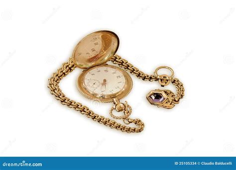 Antique gold pocket watch stock photo. Image of carat - 25105334