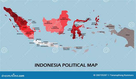 Indonesia Political Map Vector Illustration | CartoonDealer.com #82678886