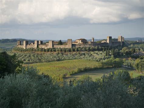 Monteriggioni, Castle stock photo. Image of francigena - 215870556